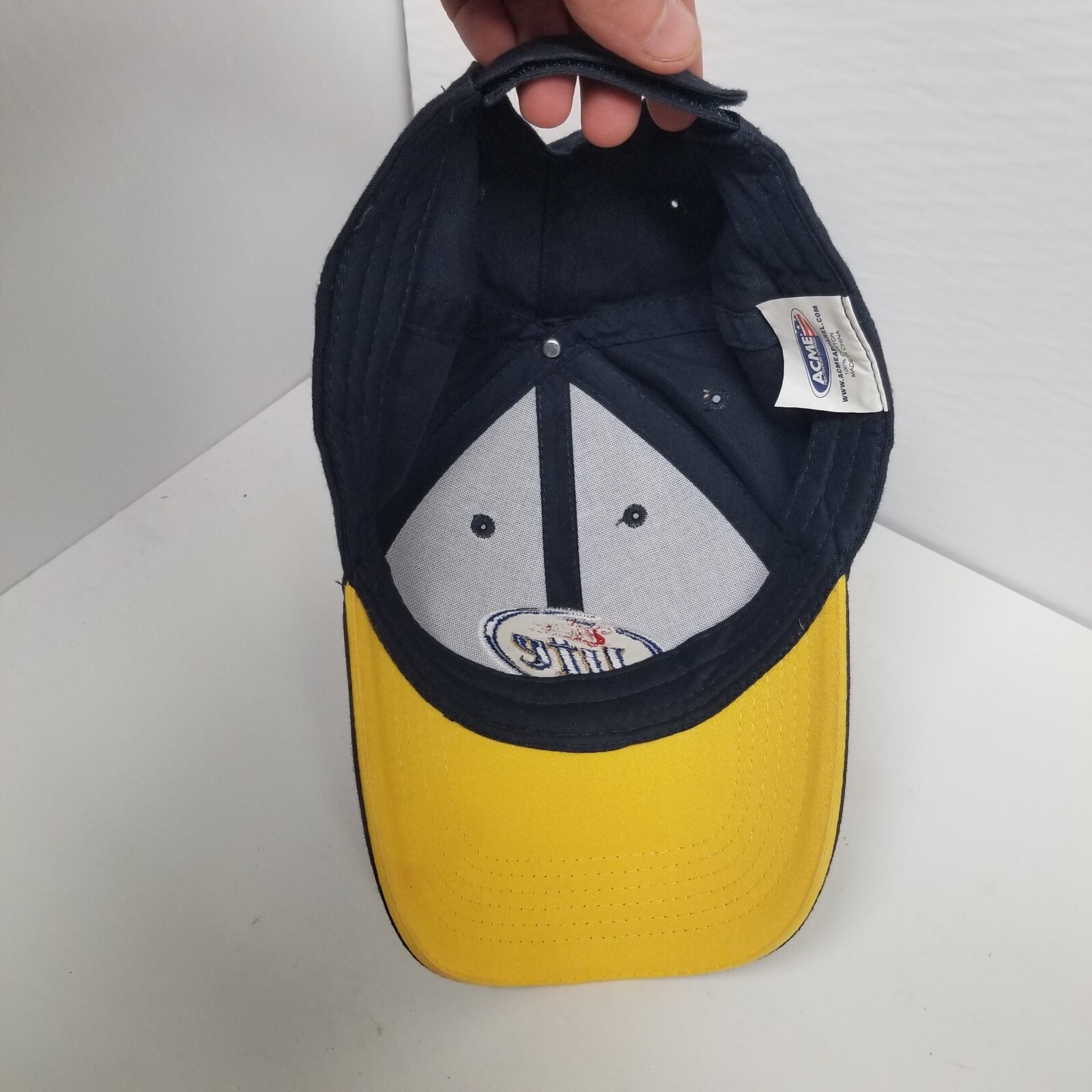 Miller Lite Beer Promo Adjustable Navy Blue Strapback… Gem