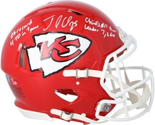 Jamaal Charles Chiefs Signed Riddell Speed Authentic Helmet w/Inscs - LE of 10