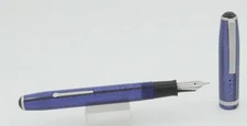 Esterbrook SJ Blue Pearl & Chrome Fountain Pen - 1950's -1551 Medium Nib