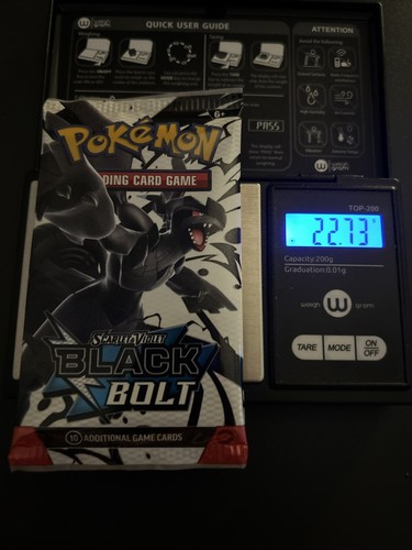 Confezione Booster Bullone Nero Pesante 22.73g Pokémon TCG SV 10.5 Sigillato!