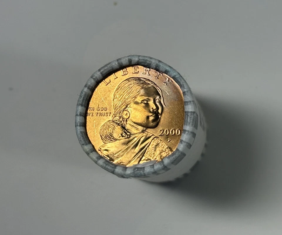 2000-P $1 Sacagawea Dollar BU Bank Roll 25 Uncirculated Coins - Image 2 of 4