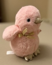 FAO Schwarz Sparklers Pink Baby Chick Plush Stuffed Animal 7" Easter, New