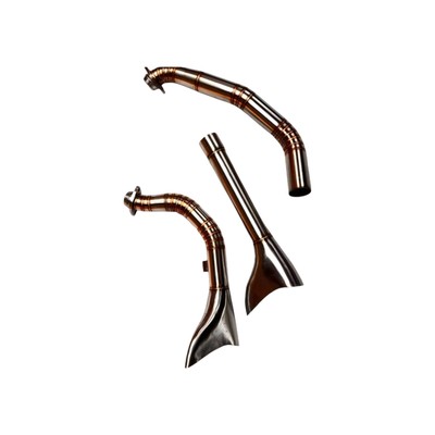 Custom Fishtail 2-Into-2 Exhaust Fit For Harley-Davidson Evolution Engine 