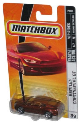 Matchbox VIP Rides 6/7 (2008) Burgendy Bentley Continental GT Car #39