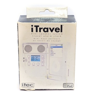 Item Electronics Mini-Stereo iTravel Mini Alarm Clock With Case Made For iPod