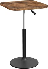 Bar Table, Height-Adjustable Pub Table 26.8-36.2 Inches, Cocktail Tables with