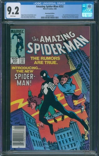 Amazing Spider-Man #252 CGC 9.2 Newsstand Beautiful Book! 1st App Black Costume