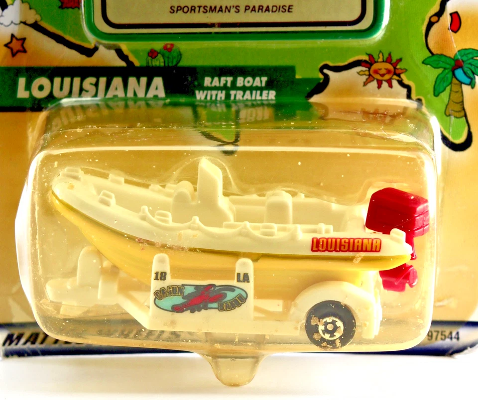 Matchbox Across America 50th ~ LA Raft Boat w/Trailer 018 - Image 3 of 4