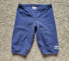 Speedo Solid Blue Endurance Jammer Swimsuit Boys Size 26