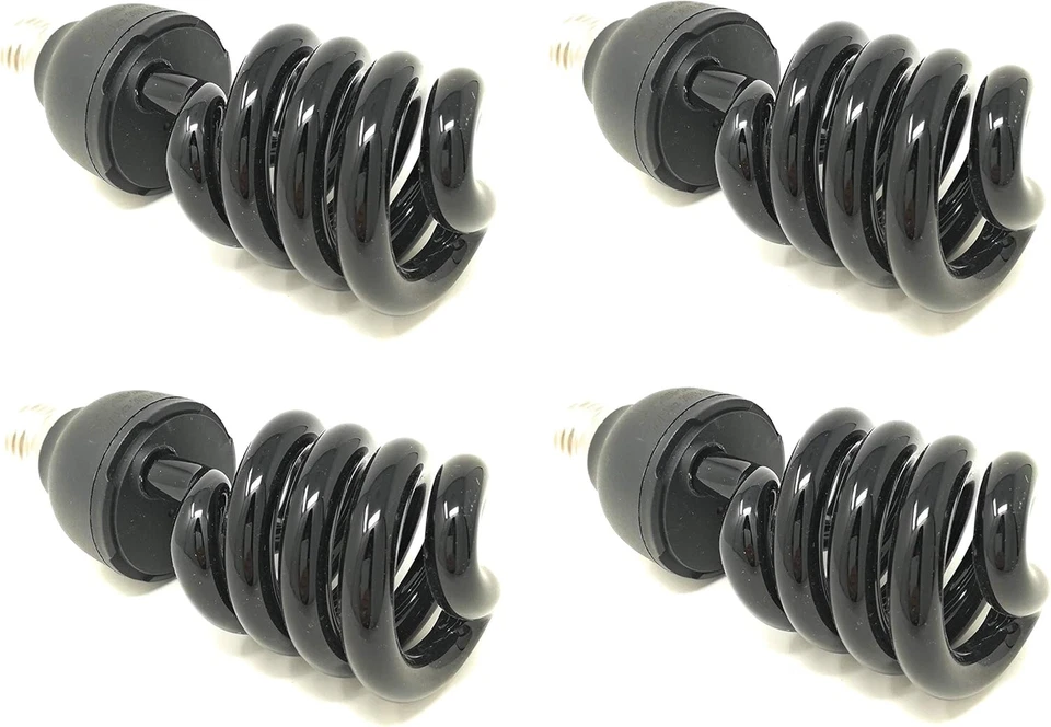 4 X Lampadina a Spirale Uv Luce Nera Da 28W per Discoteca Feste Effetto Fluo - Immagine 2 di 4