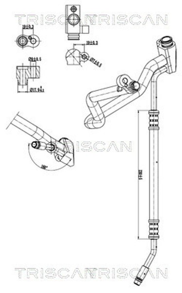 Hochdruck-/Niederdruckleitung Klimaanlage Triscan 9010 11008 FüR Mini R56 R57-image