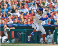 Bryce Harper Phillies Signed 16x20 Batting Stance Cream Jersey Horizontal Photo