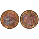 1884 INDIAN CENT PCGS MS64 RB EAGLE EYE PHOTO SEAL