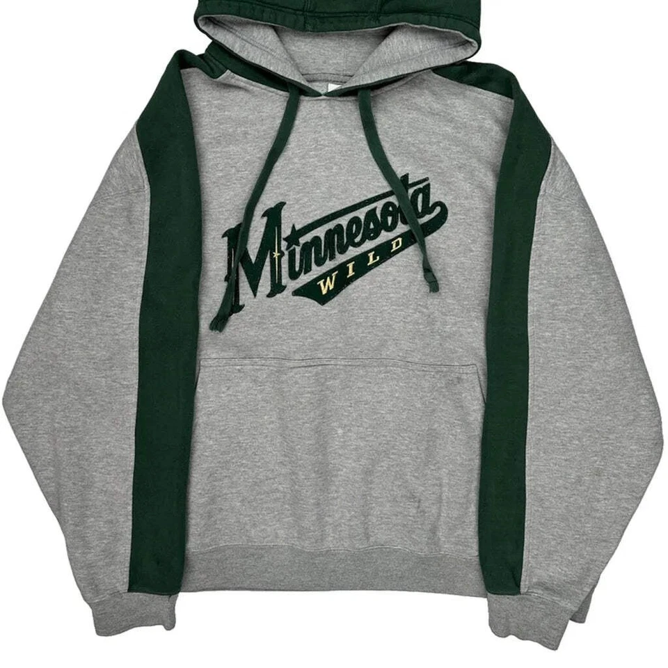 Sudadera con capucha Minnesota Wild Nhl Nhl - 2XL algodón gris Foto 4 de 4