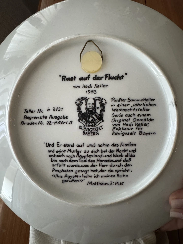 Placas de colección vintage del artista Hedi Keller, 9,5" Foto 4 de 4