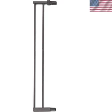 6" Wide x 39" High Alloy Steel Pet Gate Extension - Stylish Graphite Finish