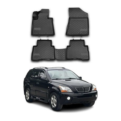 OMAC Floor Mats Liner for Kia Sorento 2014-2015 Black TPE All-Weather 4 Pcs