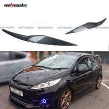 Headlight Eyebrows Eyelid Lid Cover Carbon Look For Ford Fiesta MK7 2008-2012