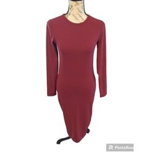 Zara paparika color midi medium long sleeve dress Sexy Classy