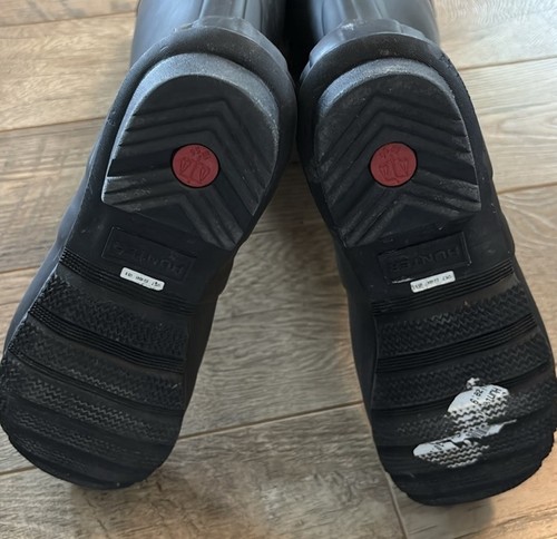 Hunter Original Tall Womens Size 9 Matte Black Rubber Rain Boots Waterproof - Picture 9 of 10