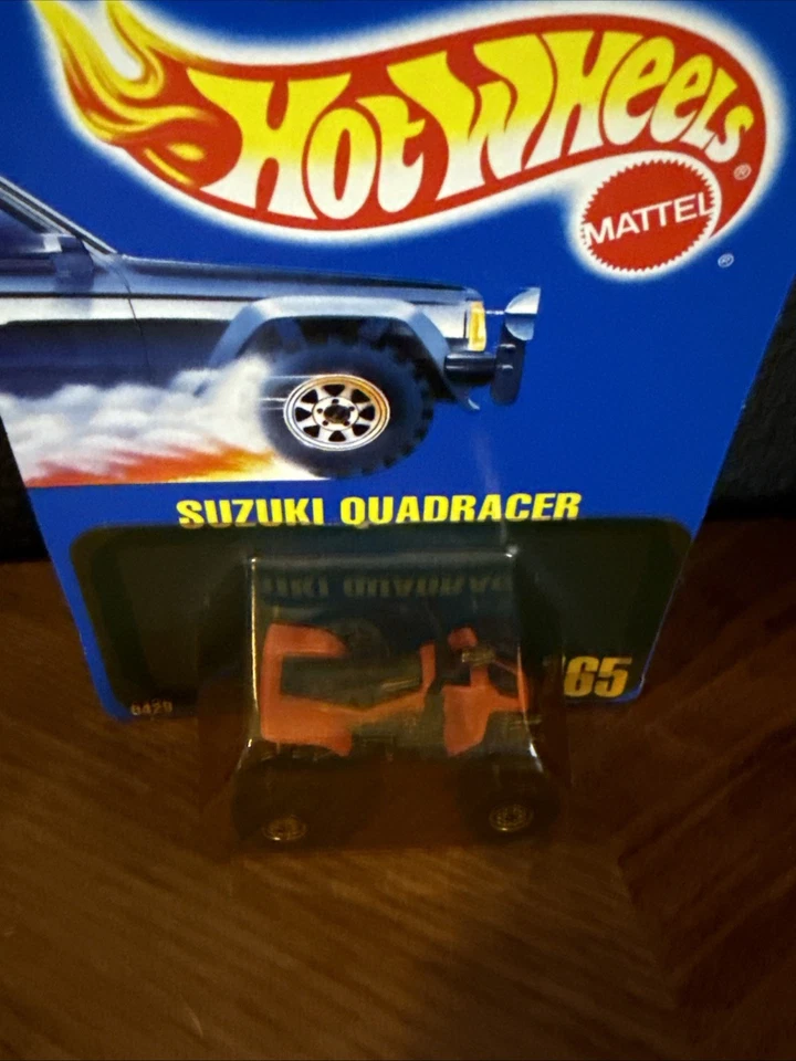 Tarjeta azul coleccionista Hot Wheels Suzuki Quad Racer 1992 n.º 165 Foto 2 de 4