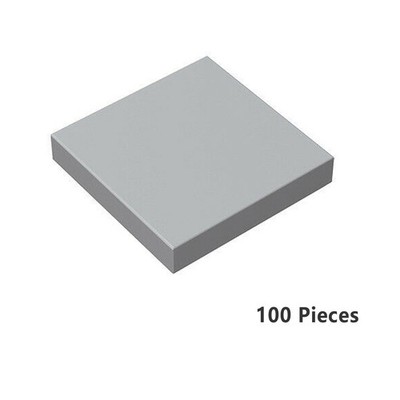 3068 Tile 2 x 2 Light Gray Bricks Parts 100 Parts Pieces    Good Quality