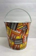 VTG Ohio Art Pressed Metal Tin Litho Toy Sand Pail Bucket Hershey's Advertising