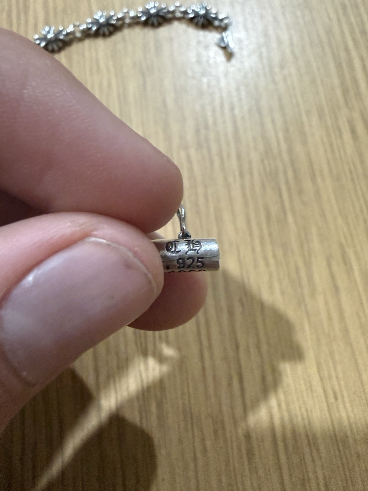 Chrome Hearts .925 Silver Tiny E Bracelet - image 3