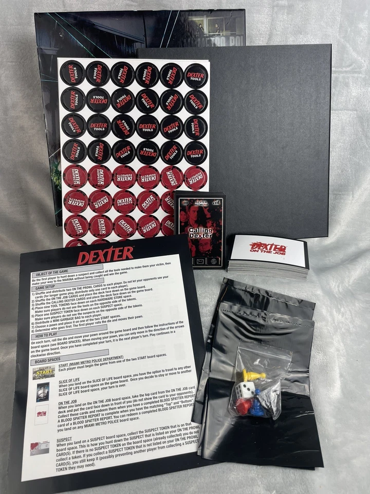 Dexter: The Board Game 2010 GDC Showtime Open Box Miami Excellent - Image 4 of 4
