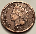 1895 Indian Head Cent US Copper JC1442