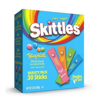 SINGLES TO GO! Skittles Singles To Go Tropical Flavors Variety Pack