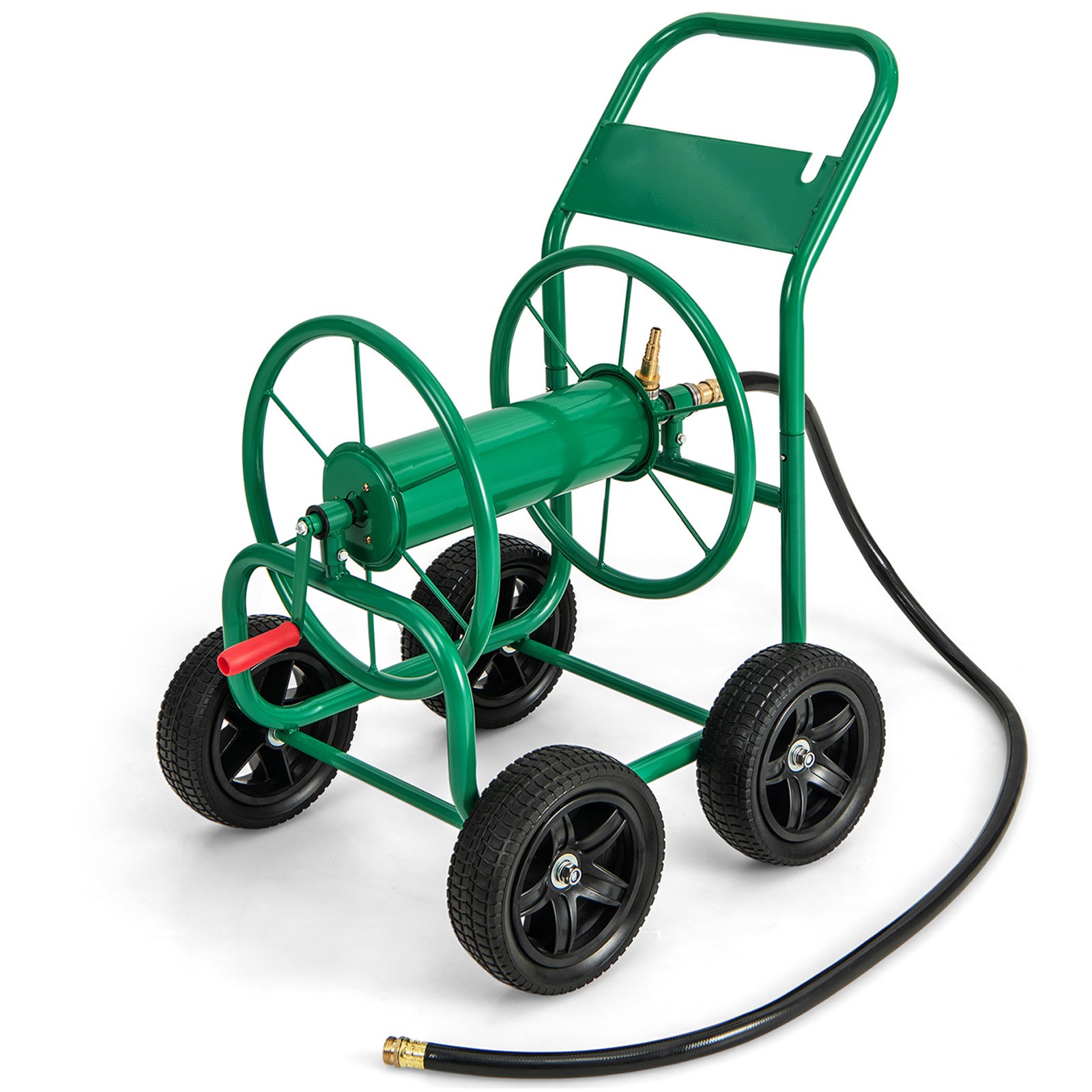 Garden Hose Reel Cart Holds 330ft of 3/4"or 5/8" Hose 400ft of 1/2'' Hose Green