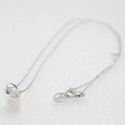 LOUIS VUITTON（LV） Louis Vuitton Ag925 Ciondolo Argento Lock it Collana L 46 5 cm LV Charm Lucchetto