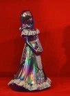 Bridesmaid, Fenton Art Glass, 7 inch tall Carnival glass Hand Painted