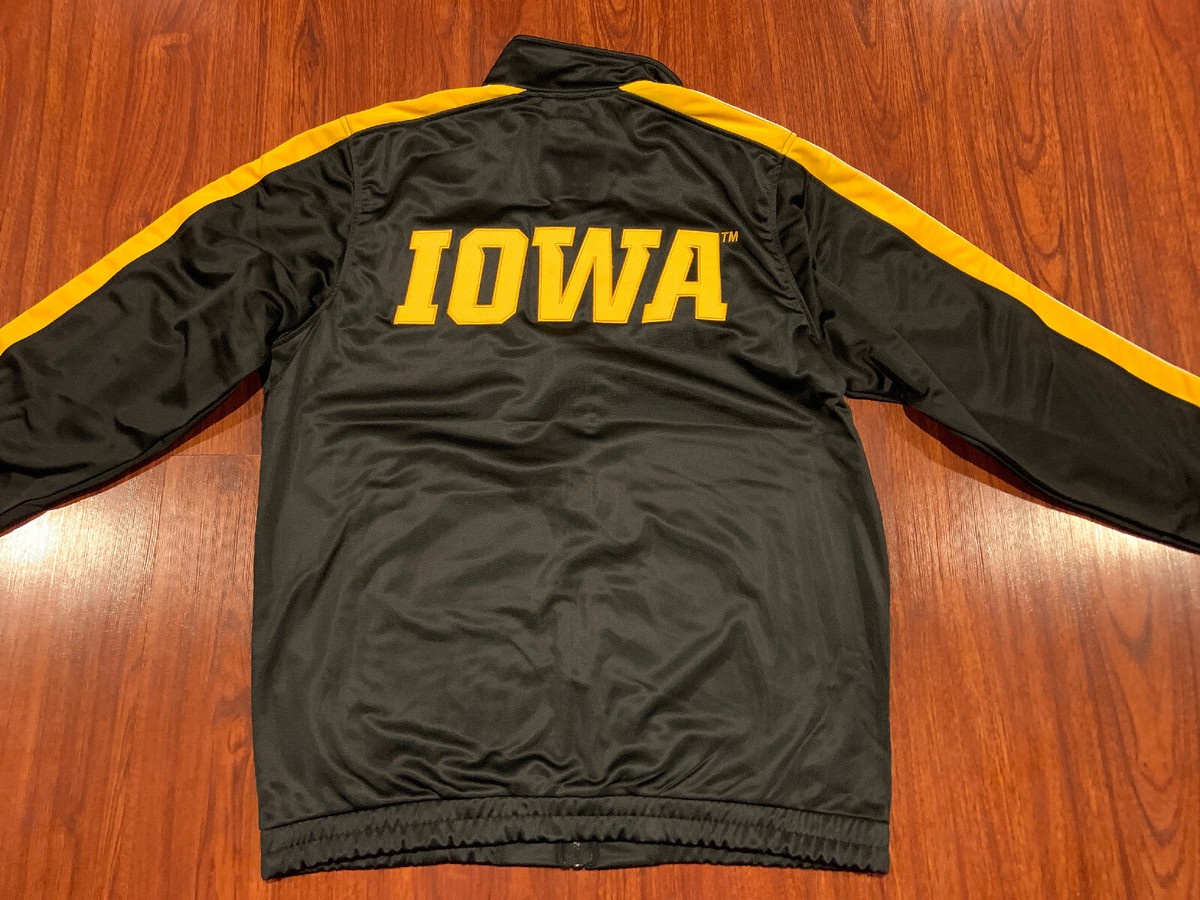 STARTER スターター IOWA HAWKEYES スタジャン XL Black Starter Satin Iowa Hawkeyes 90s Jacket - Jackets Masters