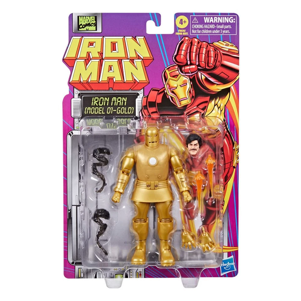 Marvel Legends Iron Man Model 01-Gold - Retro Carded - Photo 2/4