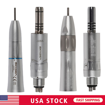 Dental Slow Speed Handpiece Inner Water Straight Nosecone / Air Motor 4-Hole