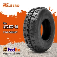 Halberd ATV Tires 21x7-10 21x7x10 4Ply All Terrain Mud Heavy Duty Tubeless Tyre