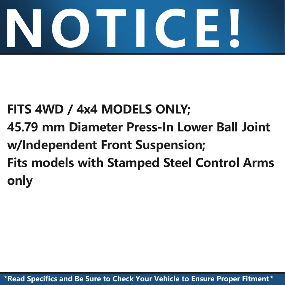 4WD Front Suspension End Kit for GMC Chevrolet K1500 Suburban K2500 Yukon Tahoe - Image 2 of 4