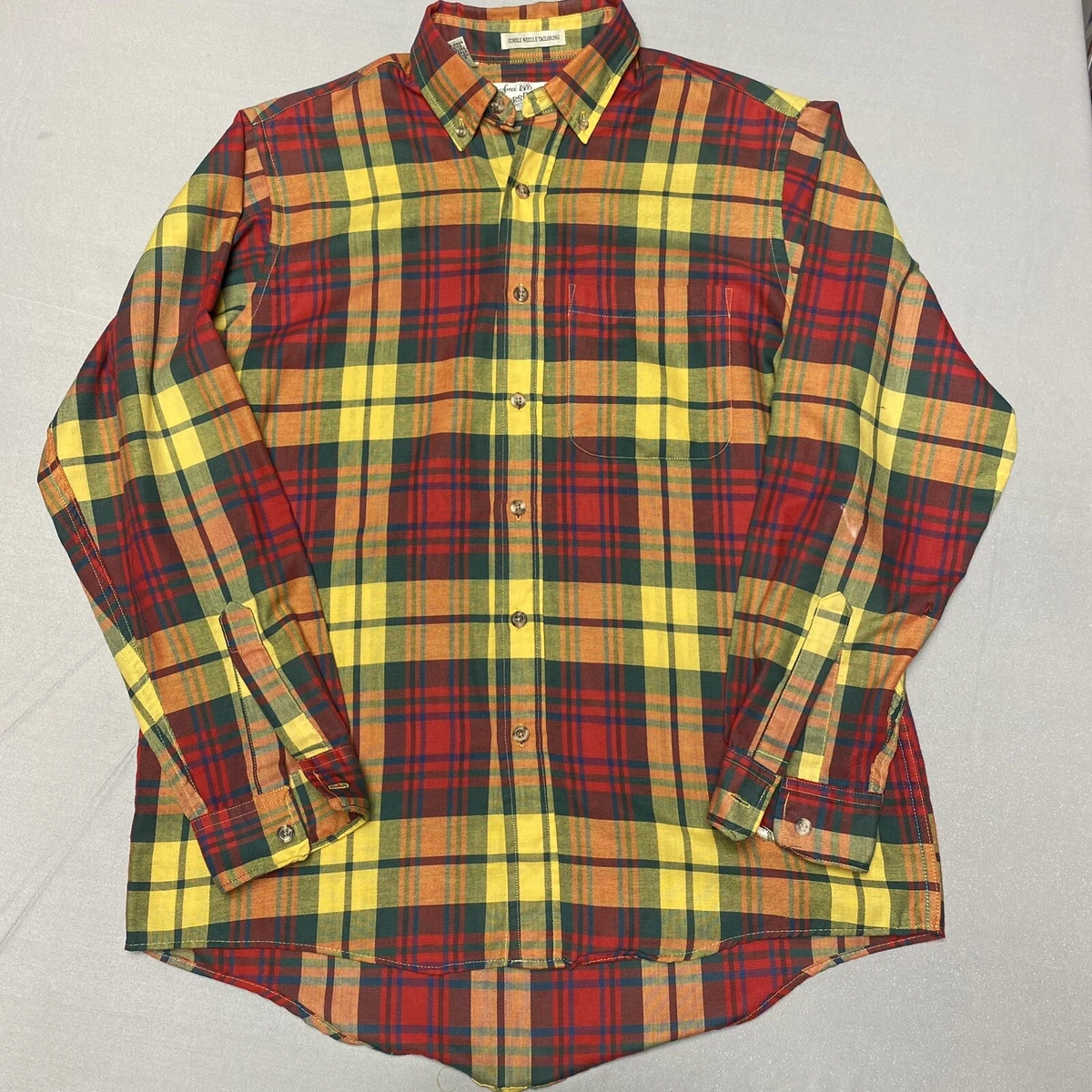 Red and hotsell yellow checkered shirt