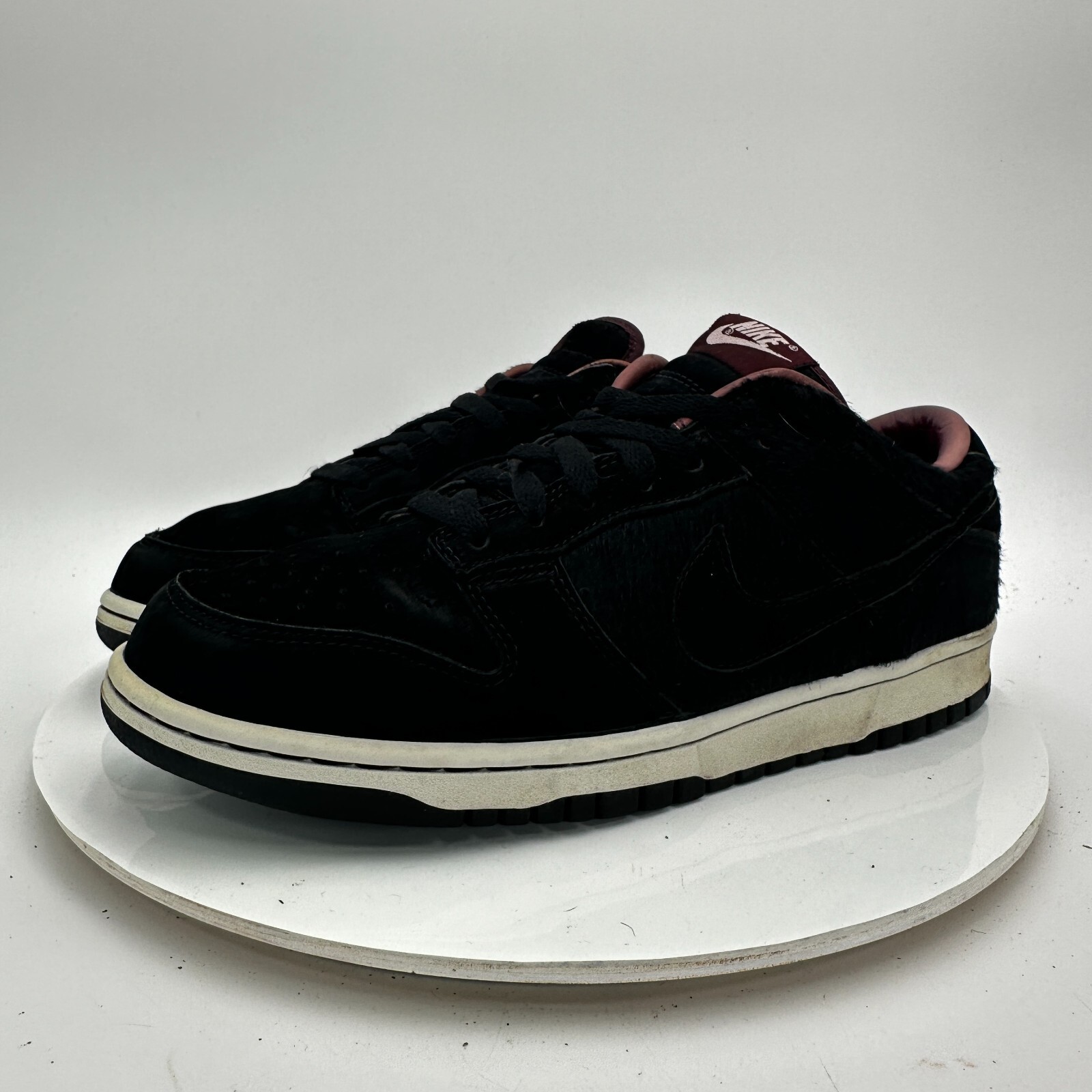 Nike Dunk Low Horse Pony Hair Pack Women Size 11.5 309324 002 Black Suede Shoes