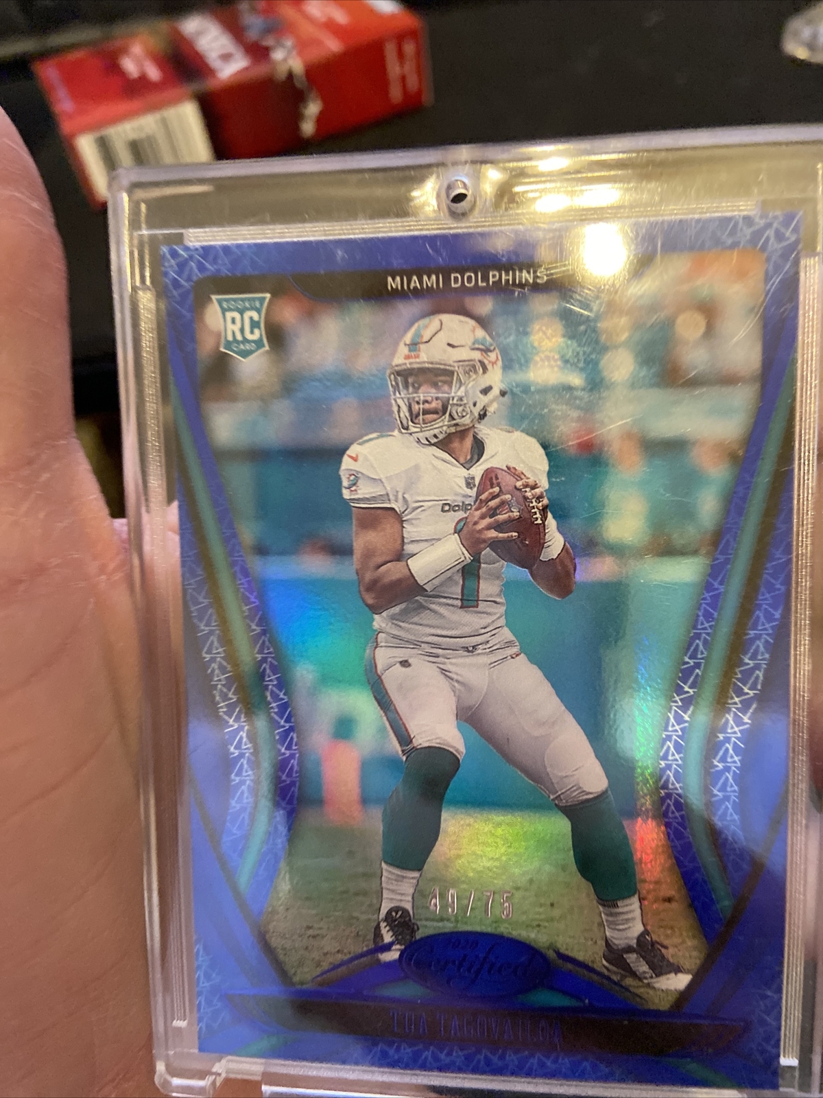 2020 Panini Certified Tua Tagovailoa  Rookie Blue Shortprint 49 Out Of 75