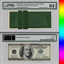 $100 2006 PMG 64EPQ Test Note UNIQUE 100% Full ✅ Infrared ✅ One Hundred Dollars