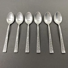 Stanley Roberts Madrilla Crown Embossed Vine Teaspoons Stainless Flatware Set 6