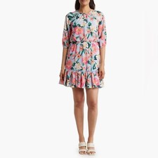 Eliza J Floral Ruffle Hem Dress Floral Size 12 NWT