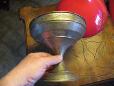 Ancienne Base Coupe Centre de Table argenté à Vasque Verre ou Faïence Art Déco