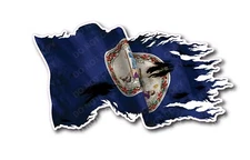 3x Virginia State Flag Decal Sticker Car Truck Window Vehicle Bumper Vinyl