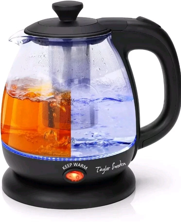 Electric Kettle with Tea Infuser, 1L Small Electric Tea Kettle with Keep Warm