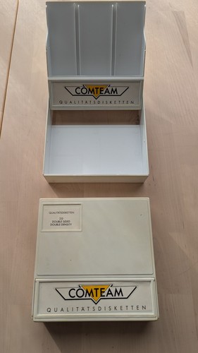 2x 10er Klapp-Diskettenboxen COMTEAM 5.25Zoll Commodre 64 C128 VC20 IBM-PC