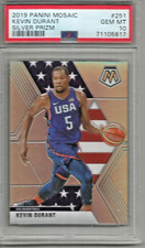 Kevin Durant 2019/20 Panini Mosaic USA Silver Prizm (#251) PSA 10